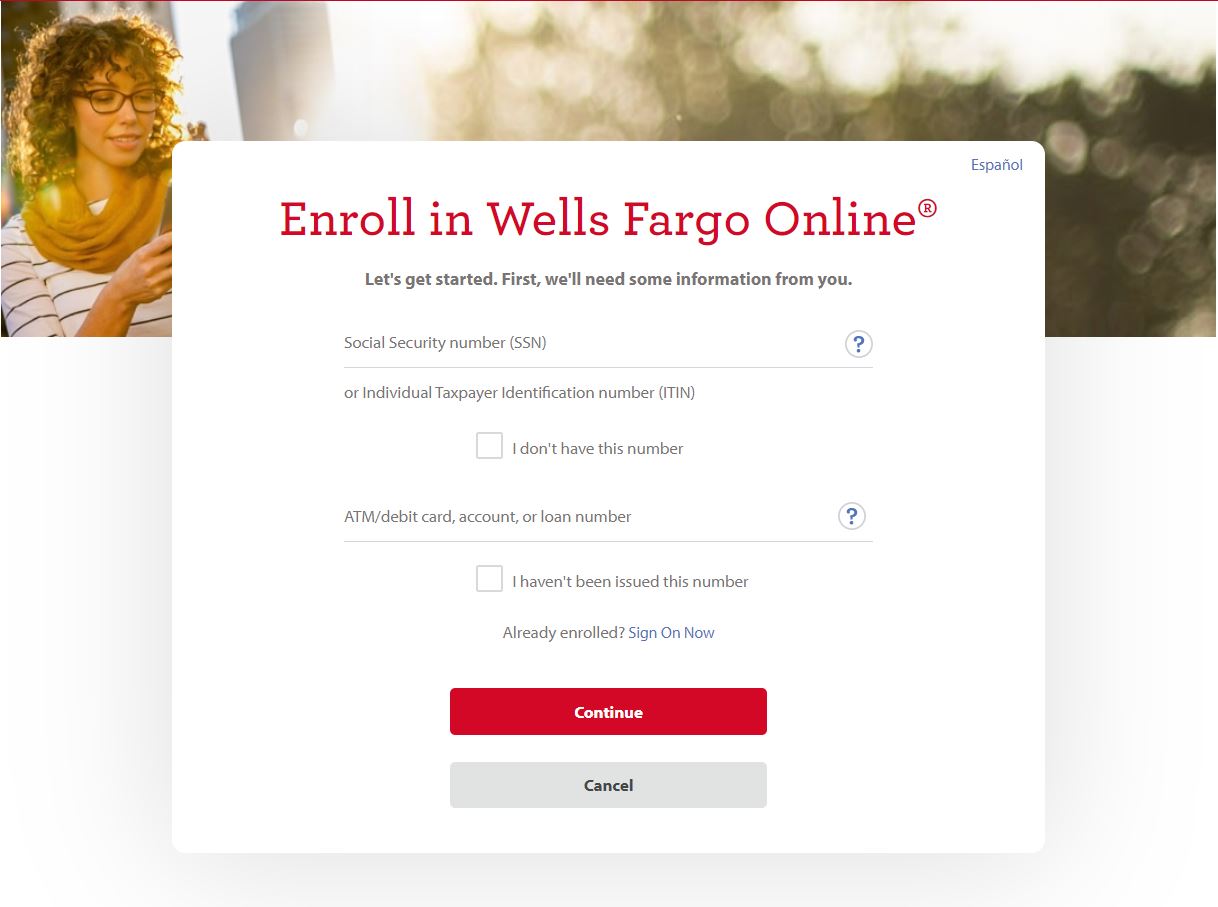 wells fargo online banking sign on